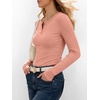 image:imageANRABESS Womens Long Sleeve Shirts Fall Henley TopsCoral