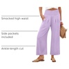 image:imageANRABESS Womens Wide Leg Palazzo Pants with PocketsLight PurpleL