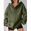 image:imageANRABESS Hoodies for Women Oversized V Neck Hooded SweatshirtsArmy Green