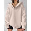 image:imageANRABESS Hoodies for Women Oversized V Neck Hooded SweatshirtsBeige