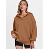 image:imageANRABESS Hoodies for Women Oversized V Neck Hooded SweatshirtsCaramel