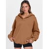 image:imageANRABESS Hoodies for Women Oversized V Neck Hooded SweatshirtsCaramel