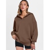 image:imageANRABESS Hoodies for Women Oversized V Neck Hooded SweatshirtsCoffee