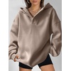 image:imageANRABESS Hoodies for Women Oversized V Neck Hooded SweatshirtsCoffee Grey
