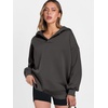 image:imageANRABESS Hoodies for Women Oversized V Neck Hooded SweatshirtsDark Grey