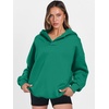image:imageANRABESS Hoodies for Women Oversized V Neck Hooded SweatshirtsGreen