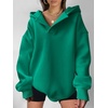 image:imageANRABESS Hoodies for Women Oversized V Neck Hooded SweatshirtsGreen