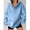 image:imageANRABESS Hoodies for Women Oversized V Neck Hooded SweatshirtsLight Blue