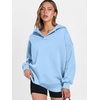 image:imageANRABESS Hoodies for Women Oversized V Neck Hooded SweatshirtsLight Blue