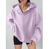 image:imageANRABESS Hoodies for Women Oversized V Neck Hooded SweatshirtsLight Purple