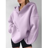 image:imageANRABESS Hoodies for Women Oversized V Neck Hooded SweatshirtsLight Purple