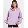 image:imageANRABESS Hoodies for Women Oversized V Neck Hooded SweatshirtsLight Purple