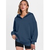 image:imageANRABESS Hoodies for Women Oversized V Neck Hooded SweatshirtsNavy Blue