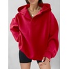 image:imageANRABESS Hoodies for Women Oversized V Neck Hooded SweatshirtsRed