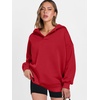 image:imageANRABESS Hoodies for Women Oversized V Neck Hooded SweatshirtsRed