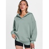 image:imageANRABESS Hoodies for Women Oversized V Neck Hooded SweatshirtsSage Green
