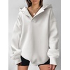 image:imageANRABESS Hoodies for Women Oversized V Neck Hooded SweatshirtsWhite