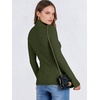 image:imageANRABESS Long Sleeve Shirts for Women Quarter Zip Ribbed Sweater TopArmy Green