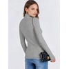 image:imageANRABESS Long Sleeve Shirts for Women Quarter Zip Ribbed Sweater TopGrey