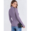 image:imageANRABESS Long Sleeve Shirts for Women Quarter Zip Ribbed Sweater TopPurple
