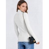 image:imageANRABESS Long Sleeve Shirts for Women Quarter Zip Ribbed Sweater TopWhite
