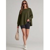 image:imageANRABESS Oversized Sweatshirt for Women Fall lightweight Air Layer TopsArmy Green