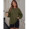 image:imageANRABESS Oversized Sweatshirt for Women Fall lightweight Air Layer TopsArmy Green