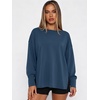 image:imageANRABESS Oversized Sweatshirt for Women Fall lightweight Air Layer TopsDeep Blue