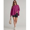 image:imageANRABESS Oversized Sweatshirt for Women Fall lightweight Air Layer TopsHot Pink