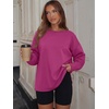 image:imageANRABESS Oversized Sweatshirt for Women Fall lightweight Air Layer TopsHot Pink