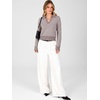 image:imageANRABESS Sweaters for Women Cropped Polo Collared Long SleeveNutmeg White Stripe