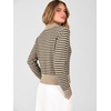 image:imageANRABESS Sweaters for Women Cropped Polo Collared Long SleeveTan Black Stripe