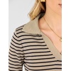 image:imageANRABESS Sweaters for Women Cropped Polo Collared Long SleeveTan Black Stripe