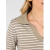 image:imageANRABESS Sweaters for Women Cropped Polo Collared Long SleeveTan White Stripe