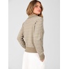 image:imageANRABESS Sweaters for Women Cropped Polo Collared Long SleeveTan White Stripe