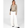 image:imageANRABESS Sweaters for Women Cropped Polo Collared Long SleeveTan White Stripe
