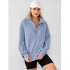 image:imageANRABESS Sweatshirt for Women Loose Fit Quarter Zip Pullover Fall OutfitsBlue