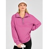 image:imageANRABESS Sweatshirt for Women Loose Fit Quarter Zip Pullover Fall OutfitsHot Pink