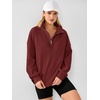 image:imageANRABESS Sweatshirt for Women Loose Fit Quarter Zip Pullover Fall OutfitsRed