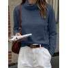 image:imageANRABESS Womens Cowl Neck Long Sleeve Fall Light SweaterBlue