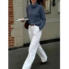 image:imageANRABESS Womens Cowl Neck Long Sleeve Fall Light SweaterBlue