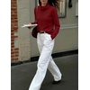 image:imageANRABESS Womens Cowl Neck Long Sleeve Fall Light SweaterRed