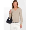 image:imageANRABESS Womens Long Sleeve V Neck Cropped Sweaters Fall OutfitsAlmond