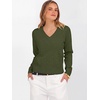 image:imageANRABESS Womens Long Sleeve V Neck Cropped Sweaters Fall OutfitsArmy Green
