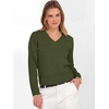 image:imageANRABESS Womens Long Sleeve V Neck Cropped Sweaters Fall OutfitsArmy Green