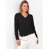 image:imageANRABESS Womens Long Sleeve V Neck Cropped Sweaters Fall OutfitsBlack