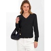 image:imageANRABESS Womens Long Sleeve V Neck Cropped Sweaters Fall OutfitsBlack