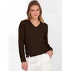 image:imageANRABESS Womens Long Sleeve V Neck Cropped Sweaters Fall OutfitsCoffee