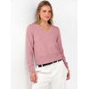 image:imageANRABESS Womens Long Sleeve V Neck Cropped Sweaters Fall OutfitsCoral Pink