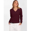 image:imageANRABESS Womens Long Sleeve V Neck Cropped Sweaters Fall OutfitsDark Red